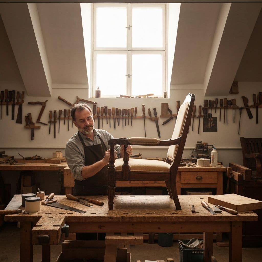 Antique furniture being restored in Perth workshop